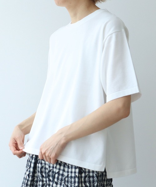 セール】ガス強撚コットンニット 半袖プルオーバー（ニット/セーター