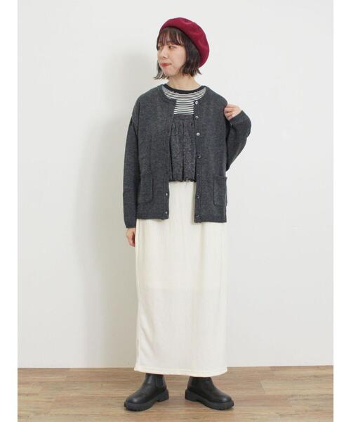 Samansa Mos2（サマンサ モスモス）の「2WAYニットビスチェセットトップス（Tシャツ/カットソー・レディース・キナリ/ミント/チャコールグレー/ベージュ・F）」の7枚目の写真