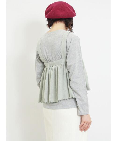 Samansa Mos2（サマンサ モスモス）の「2WAYニットビスチェセットトップス（Tシャツ/カットソー・レディース・キナリ/ミント/チャコールグレー/ベージュ・F）」の18枚目の写真