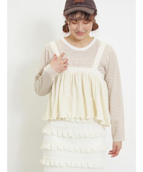 Samansa Mos2（サマンサ モスモス）の「2WAYニットビスチェセットトップス（Tシャツ/カットソー・レディース・キナリ/ミント/チャコールグレー/ベージュ・F）」の21枚目の写真