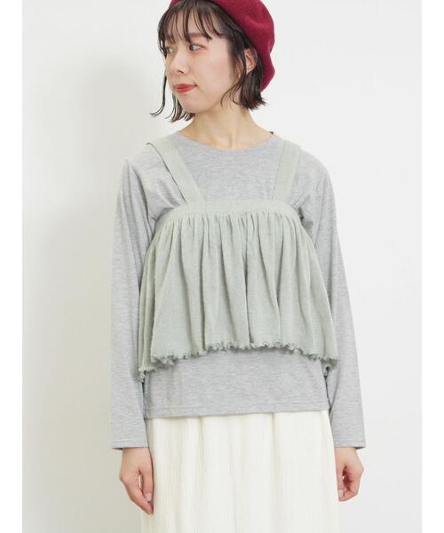 セール】2WAYニットビスチェセットトップス（Tシャツ/カットソー