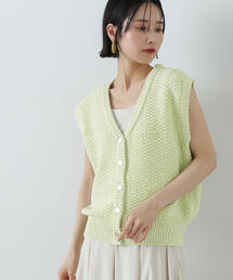 N.（N. Natural Beauty Basic）（エヌエヌナチュラルビューティーベーシック）の「ミックスヤーンニットベスト（ベスト・レディース）」