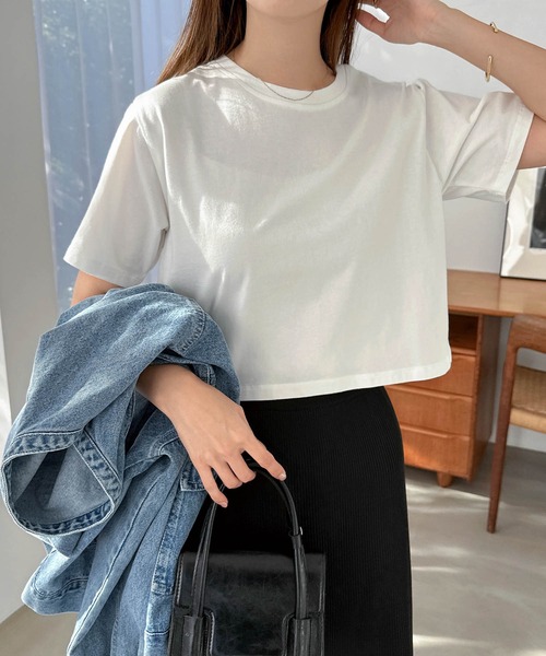セール】コットンミニTシャツ（Tシャツ/カットソー）｜andme