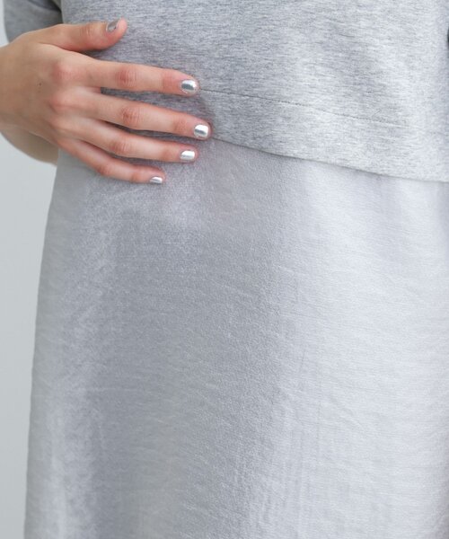 GALLEST（ギャレスト）の「ボンディングチュールトップス（Tシャツ/カットソー・レディース・ブラック/ホワイト/グレー系4・38）」の15枚目の写真