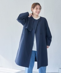 【最終価格】fig London トレンチコート　ノーカラー　ネイビー　ブルー トレンチコート | ファッション通販 タカシマヤファッションスクエア