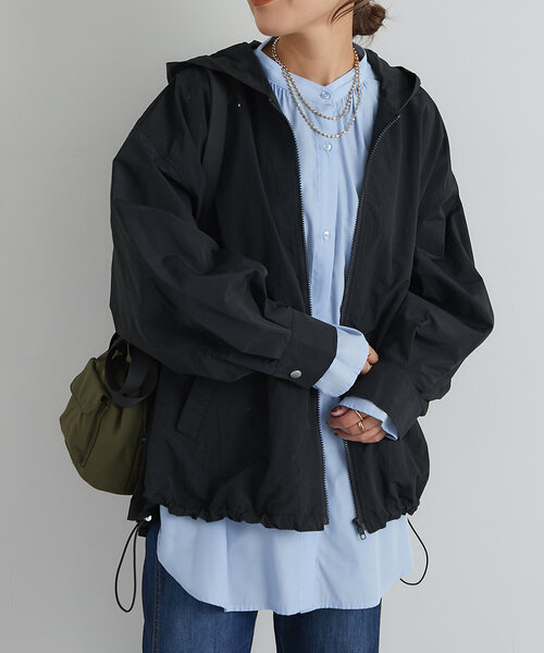 un dix cors（アンディコール）の「Aラインボリュームマンパ（マウンテンパーカー・レディース・アイボリー/ブラック・FREE）」の17枚目の写真