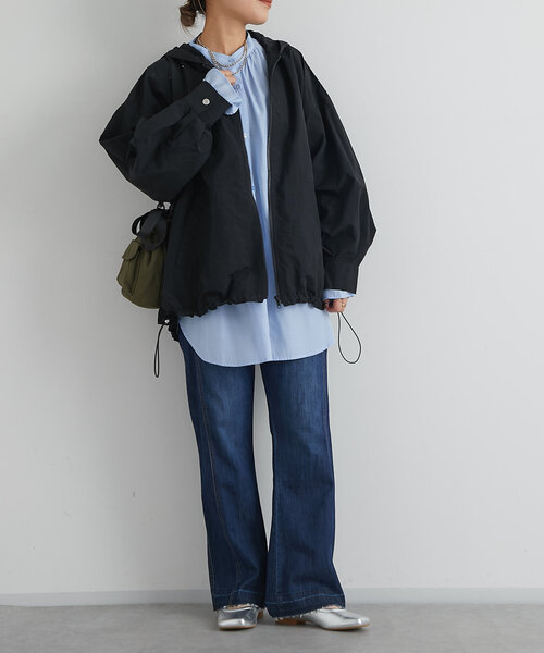 un dix cors（アンディコール）の「Aラインボリュームマンパ（マウンテンパーカー・レディース・アイボリー/ブラック・FREE）」の18枚目の写真