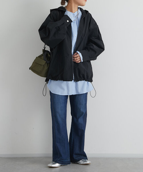 un dix cors（アンディコール）の「Aラインボリュームマンパ（マウンテンパーカー・レディース・アイボリー/ブラック・FREE）」の21枚目の写真