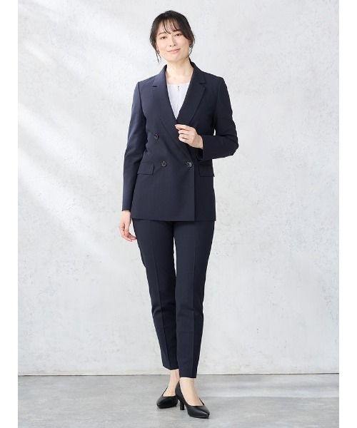 パーフェクトスーツファクトリー Perfect Suit FActory ビジュー付き フロントタックブラウス （オフホワイト） パーフェクトスーツファクトリー Perfect Suit FActory ビジュー