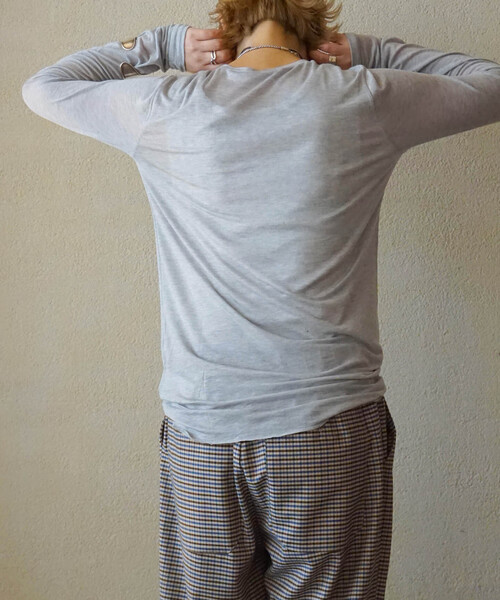 JOURNAL STANDARD LUXE(ジャーナルスタンダード ラックス)の「シアージャージ クルーネックプルオーバー(Tシャツ/カットソー・レディース・ホワイト/ブラック/ライトグレー・FREE)」の6枚目の写真