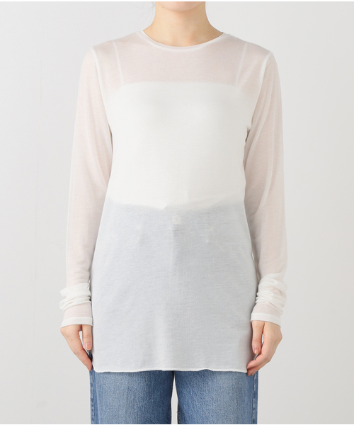 JOURNAL STANDARD LUXE(ジャーナルスタンダード ラックス)の「シアージャージ クルーネックプルオーバー(Tシャツ/カットソー・レディース・ホワイト/ブラック/ライトグレー・FREE)」の22枚目の写真