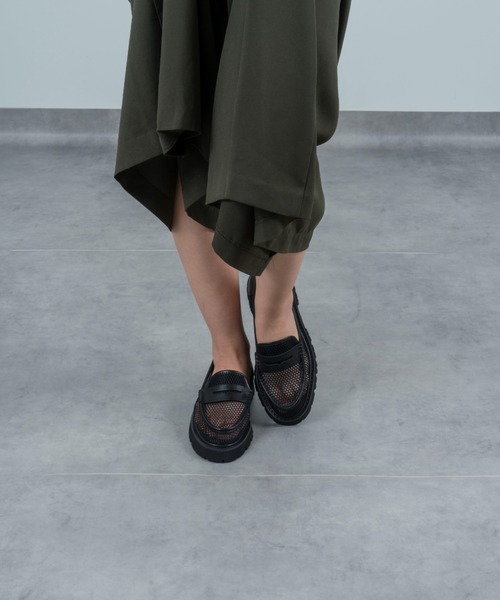 MOHI(モヒ)の「【MOHI / モヒ】メッシュローファー コインローファー(ローファー・レディース・ブラック・38/36/37)」の10枚目の写真