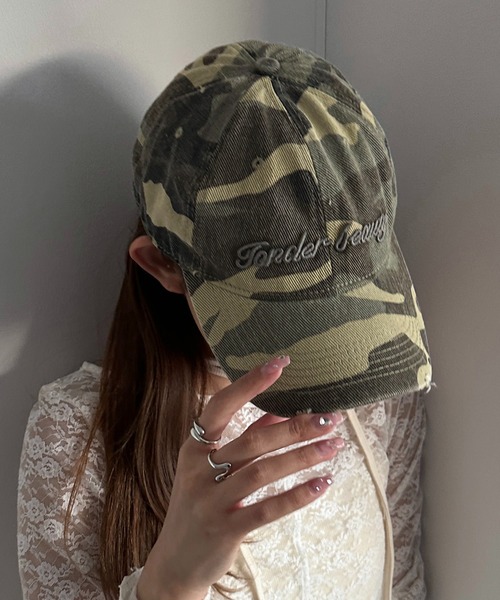 apres jour mignon（アプレジュールミニョン）の「【apresjour mignon×ARIAZ】カモフラ柄ロゴキャップ（キャップ・レディース・ライトグレー/グリーン/ブラウン系その他/グレー・ONESIZE）」の4枚目の写真