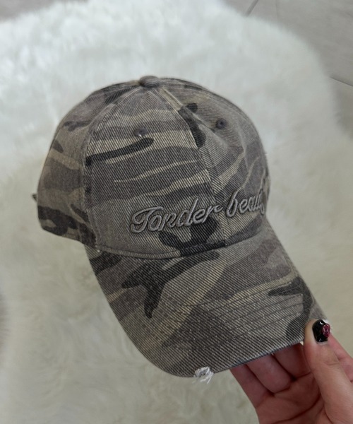 apres jour mignon（アプレジュールミニョン）の「【apresjour mignon×ARIAZ】カモフラ柄ロゴキャップ（キャップ・レディース・ライトグレー/グリーン/ブラウン系その他/グレー・ONESIZE）」の6枚目の写真