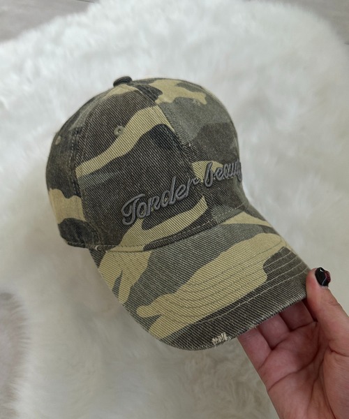 apres jour mignon（アプレジュールミニョン）の「【apresjour mignon×ARIAZ】カモフラ柄ロゴキャップ（キャップ・レディース・ライトグレー/グリーン/ブラウン系その他/グレー・ONESIZE）」の9枚目の写真