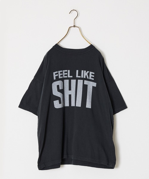 REMI RELIEF(レミレリーフ)の「REMI RELIEF/レミレリーフ HARD SP加工20/-天竺BIGサイズ (SHIT) Tシャツ(Tシャツ/カットソー・メンズ・オフホワイト/ブラック・M/L/XL)」の2枚目の写真