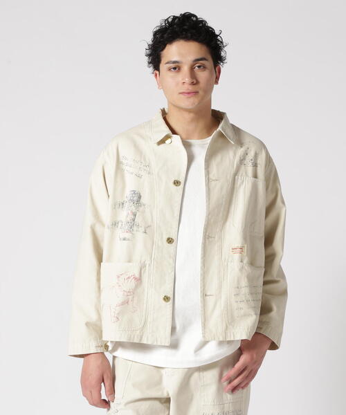 schott（ショット）の「Schott/ショット/PAINT BACK SATIN COVERALL/ペイント バックサテン カバーオール（ミリタリージャケット・メンズ・ホワイト・XL/2XL/L/M）」の16枚目の写真