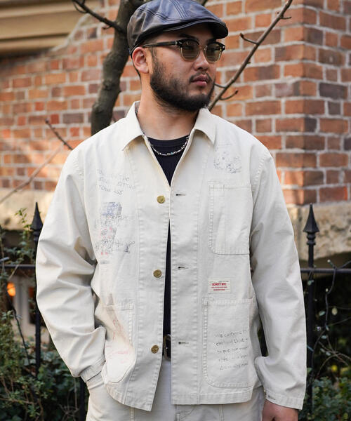 schott（ショット）の「Schott/ショット/PAINT BACK SATIN COVERALL/ペイント バックサテン カバーオール（ミリタリージャケット・メンズ・ホワイト・XL/2XL/L/M）」の19枚目の写真