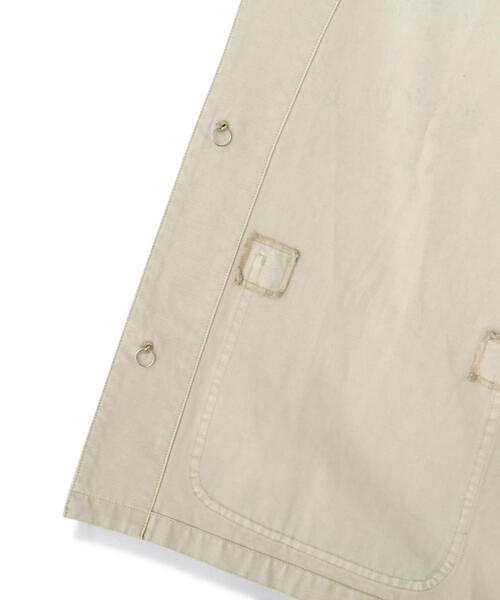 schott（ショット）の「Schott/ショット/PAINT BACK SATIN COVERALL/ペイント バックサテン カバーオール（ミリタリージャケット・メンズ・ホワイト・XL/2XL/L/M）」の2枚目の写真