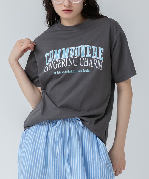 shalom club 韓国 グレー トップス Tシャツ shalom club 韓国 グレー トップス Tシャツ