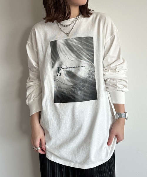 apres jour mignon(アプレジュールミニョン)の「プリントロンT【ZOZOTOWN限定アイテム】(Tシャツ/カットソー・レディース・ホワイト系その他2/ナチュラル/杢グレー/オフホワイト/ブラック・フリー/X-LARGE)」の7枚目の写真