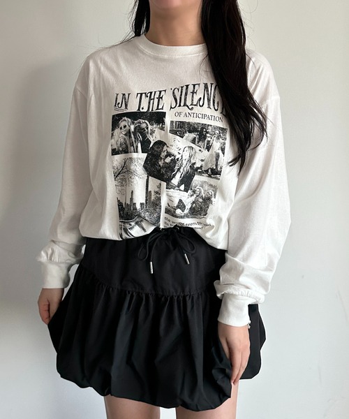 apres jour mignon(アプレジュールミニョン)の「プリントロンT【ZOZOTOWN限定アイテム】(Tシャツ/カットソー・レディース・ホワイト系その他2/ナチュラル/杢グレー/オフホワイト/ブラック・フリー/X-LARGE)」の11枚目の写真