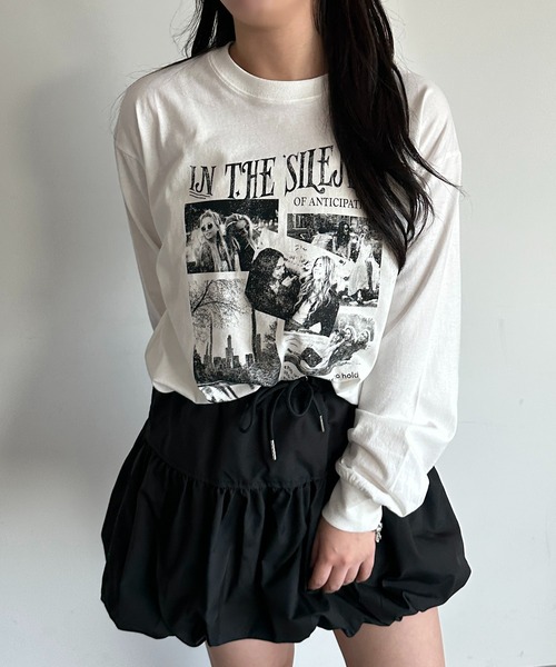 apres jour mignon(アプレジュールミニョン)の「プリントロンT【ZOZOTOWN限定アイテム】(Tシャツ/カットソー・レディース・ホワイト系その他2/ナチュラル/杢グレー/オフホワイト/ブラック・フリー/X-LARGE)」の12枚目の写真