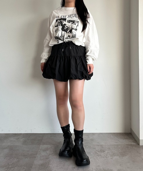 apres jour mignon(アプレジュールミニョン)の「プリントロンT【ZOZOTOWN限定アイテム】(Tシャツ/カットソー・レディース・ホワイト系その他2/ナチュラル/杢グレー/オフホワイト/ブラック・フリー/X-LARGE)」の13枚目の写真