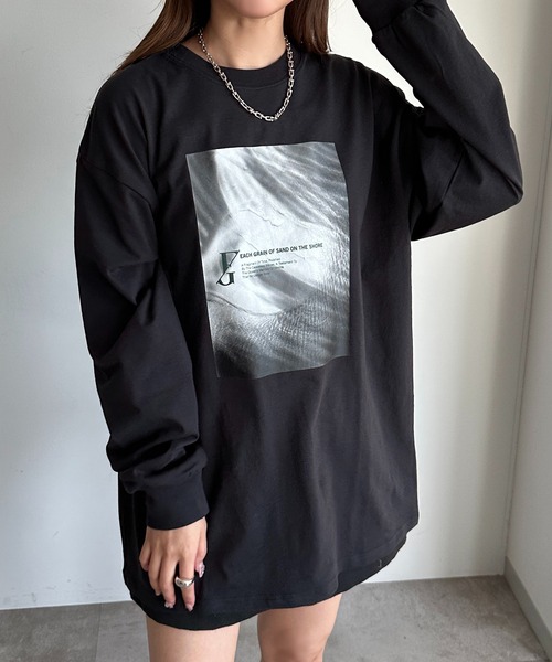apres jour mignon(アプレジュールミニョン)の「プリントロンT【ZOZOTOWN限定アイテム】(Tシャツ/カットソー・レディース・ホワイト系その他2/ナチュラル/杢グレー/オフホワイト/ブラック・フリー/X-LARGE)」の16枚目の写真