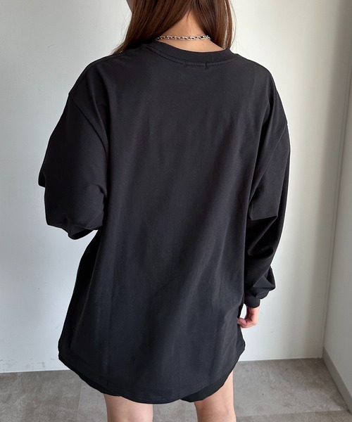 apres jour mignon(アプレジュールミニョン)の「プリントロンT【ZOZOTOWN限定アイテム】(Tシャツ/カットソー・レディース・ホワイト系その他2/ナチュラル/杢グレー/オフホワイト/ブラック・フリー/X-LARGE)」の18枚目の写真