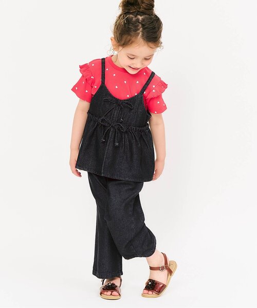 ジュニア対応】リボンビスチェ&フリルタックパンツ2Pセット