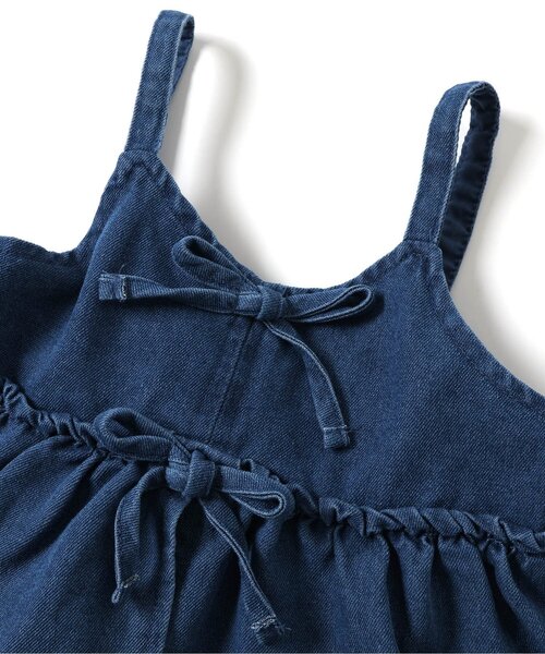 apres les cours（アプレレクール）の「【ジュニア対応】リボンビスチェ&フリルタックパンツ2Pセット（セットアップ・キッズ・インディゴブルー/チャコール/ブラック・140/90/100/110/120/130）」の19枚目の写真