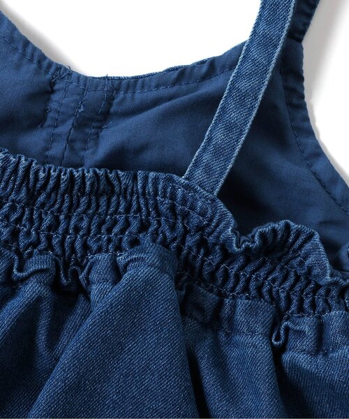 apres les cours（アプレレクール）の「【ジュニア対応】リボンビスチェ&フリルタックパンツ2Pセット（セットアップ・キッズ・インディゴブルー/チャコール/ブラック・140/90/100/110/120/130）」の18枚目の写真