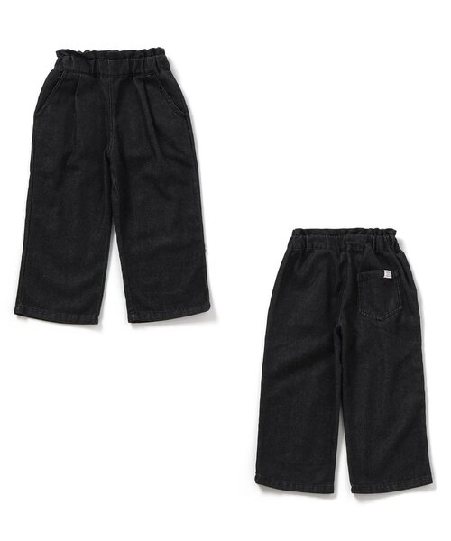 apres les cours（アプレレクール）の「【ジュニア対応】リボンビスチェ&フリルタックパンツ2Pセット（セットアップ・キッズ・インディゴブルー/チャコール/ブラック・140/90/100/110/120/130）」の9枚目の写真