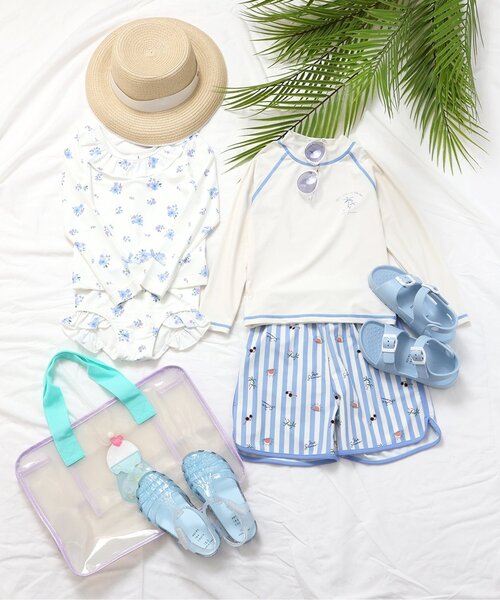 apres les cours(アプレレクール)の「【UVカット/ベビー&キッズ】ラッシュガード付きフリル水着(水着・キッズ・ピンク/その他3・80/90/100/110/120/130/140)」の9枚目の写真