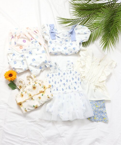 apres les cours(アプレレクール)の「【UVカット/ベビー&キッズ】ラッシュガード付きフリル水着(水着・キッズ・ピンク/その他3・80/90/100/110/120/130/140)」の11枚目の写真