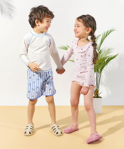 apres les cours(アプレレクール)の「【UVカット/ベビー&キッズ】ラッシュガード付きフリル水着(水着・キッズ・ピンク/その他3・80/90/100/110/120/130/140)」の16枚目の写真