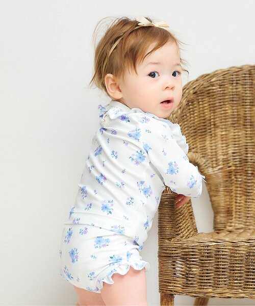 apres les cours(アプレレクール)の「【UVカット/ベビー&キッズ】ラッシュガード付きフリル水着(水着・キッズ・ピンク/その他3・80/90/100/110/120/130/140)」の3枚目の写真