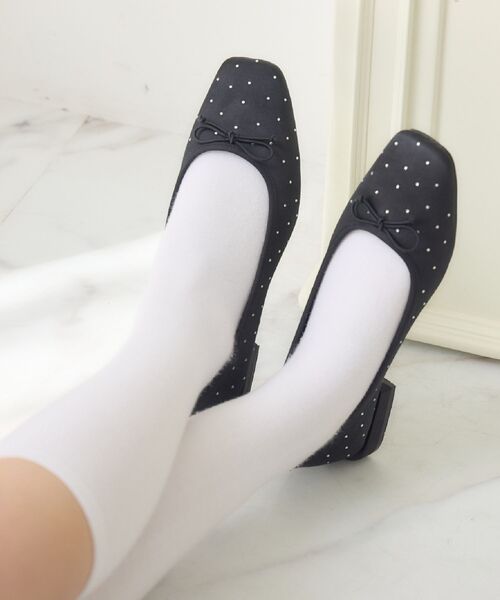 RETRO GIRL（レトロガール）の「アソートバレエパンプス（パンプス・レディース・ブラック系その他/ブラック/シルバー・MEDIUM/LARGE）」の2枚目の写真