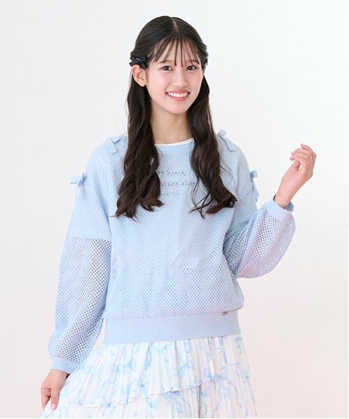 セール】ラメメッシュニット＆半袖Tシャツセット（ニット