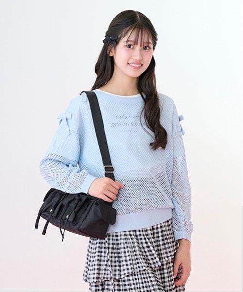 セール】ラメメッシュニット＆半袖Tシャツセット（ニット