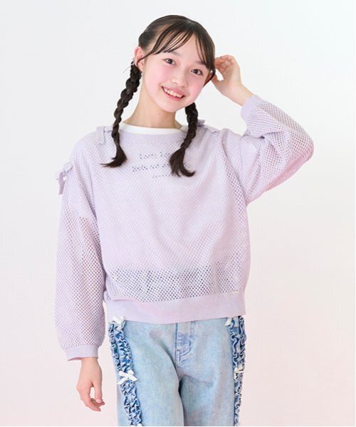 セール】ラメメッシュニット＆半袖Tシャツセット（ニット