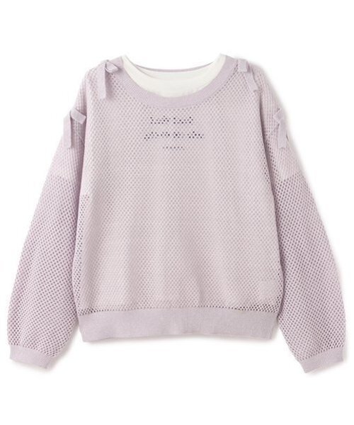 希少 mezzo piano メゾピアノ メッシュ編み ニット トップス 平成 希少 mezzo piano メゾピアノ メッシュ編み ニット トップス