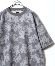 メンズのTシャツ/カットソー（グレー/灰色系・花柄・ボタニカル