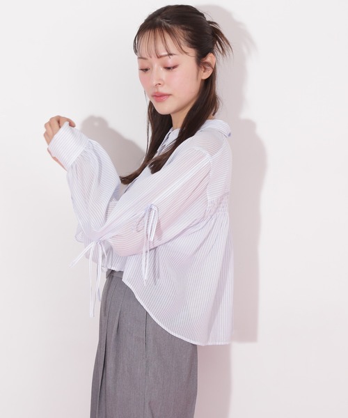 新品タグ付き　JILL by JILL STUART バックギャザーシアーシャツ バックギャザーシアーシャツ | JILL by JILL STUART（ジル バイ