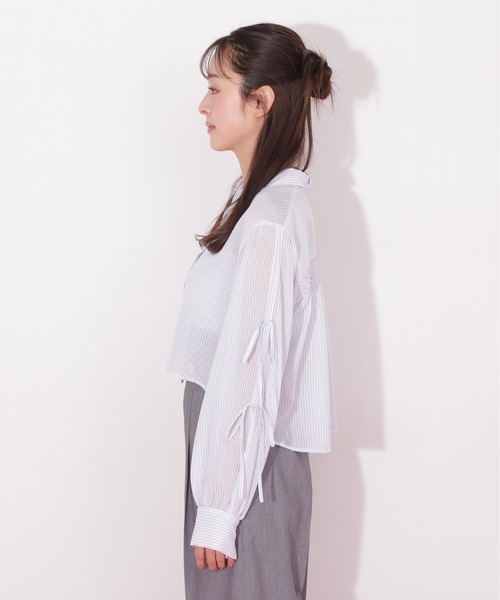 セール】◇バックギャザーシアーシャツ（シャツ/ブラウス）｜JILL by