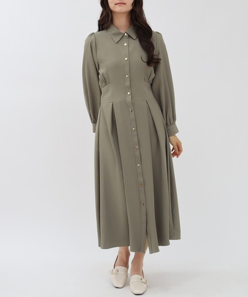 TRUDEA（トルディア）の「コルセットシャツワンピース（ワンピース・レディース・グレー/カーキ・SMALL/MEDIUM/LARGE）」の3枚目の写真