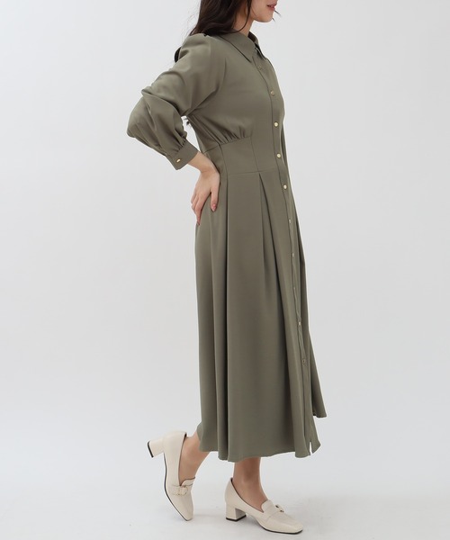 TRUDEA（トルディア）の「コルセットシャツワンピース（ワンピース・レディース・グレー/カーキ・SMALL/MEDIUM/LARGE）」の6枚目の写真