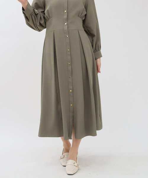 TRUDEA（トルディア）の「コルセットシャツワンピース（ワンピース・レディース・グレー/カーキ・SMALL/MEDIUM/LARGE）」の9枚目の写真