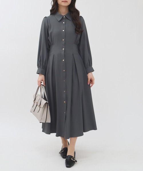 TRUDEA（トルディア）の「コルセットシャツワンピース（ワンピース・レディース・グレー/カーキ・SMALL/MEDIUM/LARGE）」の10枚目の写真